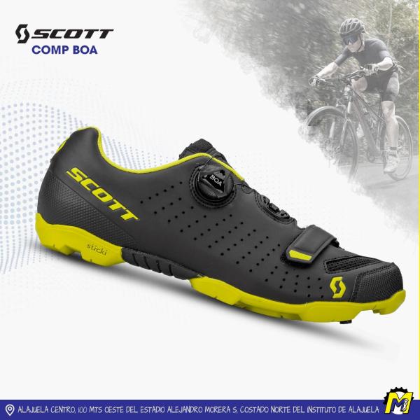 ZAPATOS #40 MTB SCOTT COMP BOA NEGRO/AMARILLO