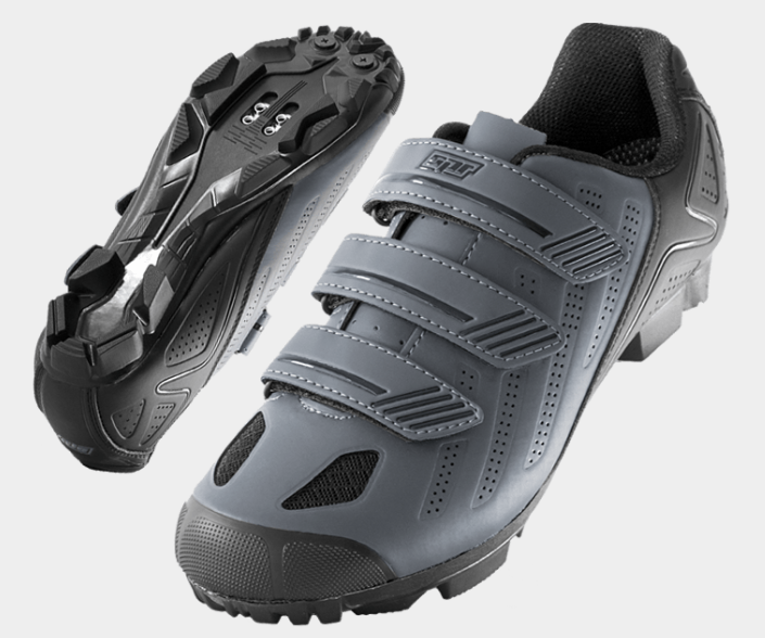 ZAPATOS SPR MTB 3 FAJAS NEGRO GRIS 46