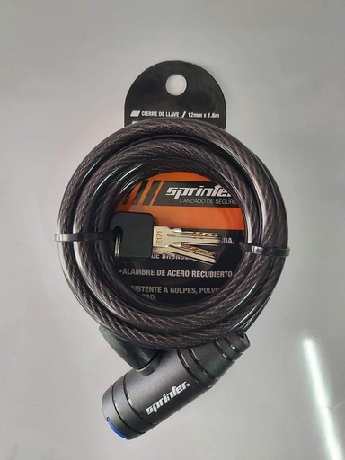 [132101] CANDADO SPRINTER LLAVE 8X1800MM