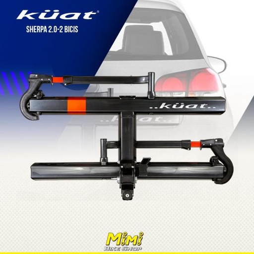 [SH22G] RACK 2 BICIS SHERPA 2.0-2 GRIS METALICO Y ANARANJADO KUAT